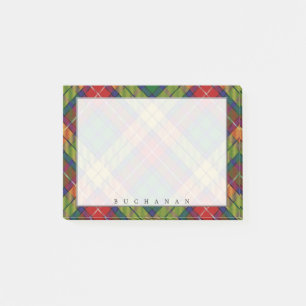 Regal Scottish Clan Buchanan Tartan Post-it Notes