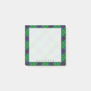 Regal Scottish Clan Davidson Tartan Post-it Notes