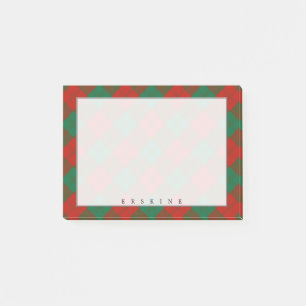 Regal Scottish Clan Erskine Tartan Post-it Notes