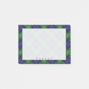 Regal Scottish Clan Forbes Tartan Post-it Notes