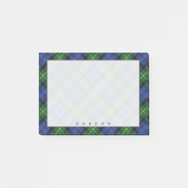 Regal Scottish Clan Gordon Tartan Post-it Notes (Front)