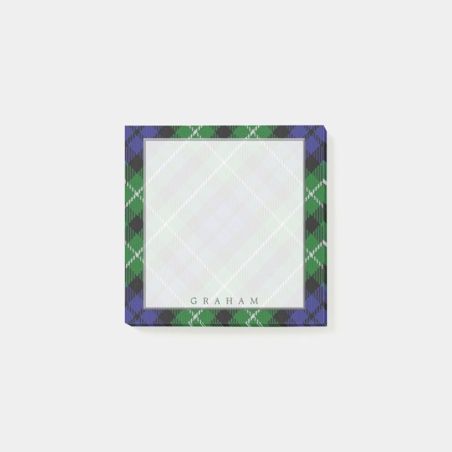 Regal Scottish Clan Graham Tartan Post-it Notes (Front)