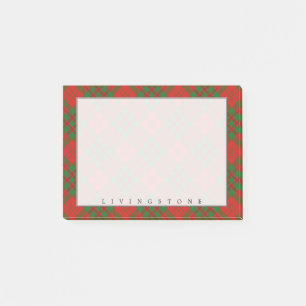 Regal Scottish Clan Livingstone Tartan Post-it Notes