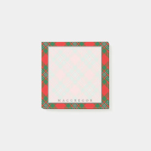 Regal Scottish Clan MacGregor Gregor Tartan Post-it Notes