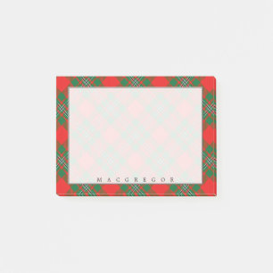 Regal Scottish Clan MacGregor Gregor Tartan Post-it Notes