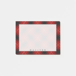 Regal Scottish Clan MacIver Tartan Post-it Notes
