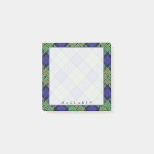 Regal Scottish Clan MacLaren Tartan Post-it Notes