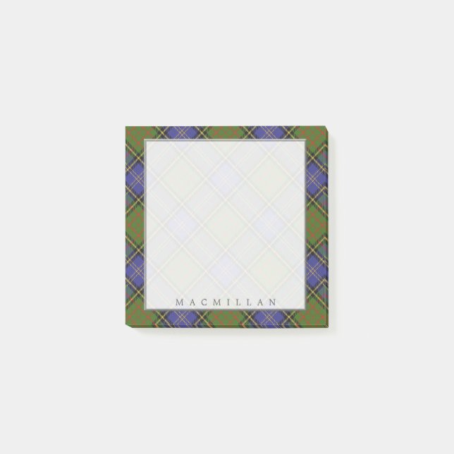 Regal Scottish Clan MacMillan Tartan Post-it Notes (Front)