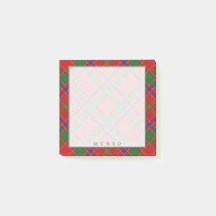 Regal Scottish Clan Munro Tartan Post-it Notes