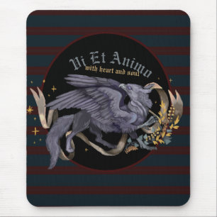 Regal Silver Gryphon Mouse Pad
