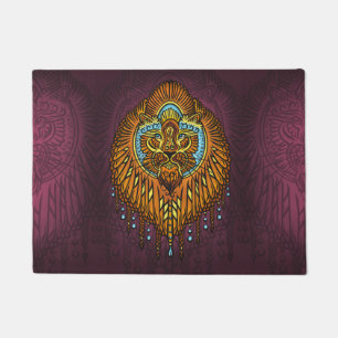 Regal Spirit Lion Ornate Tribal Mandala Roar Doormat