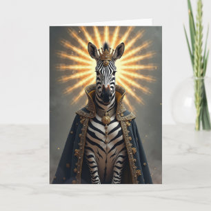 Regal Striped Horse Birthday Card