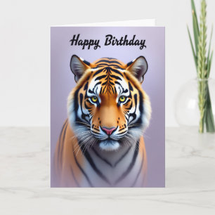 Regal Tiger Birthday Card