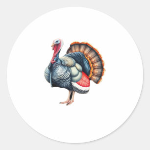 Regal Turkey Display Art Classic T-Shirt Classic Round Sticker