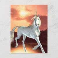 Regal Unicorn Postcard