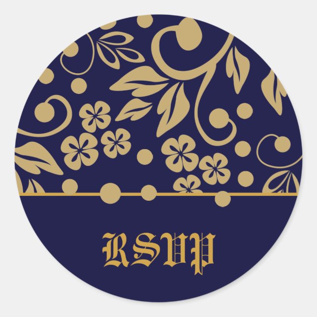 Regal Wedding Stickers (Front)