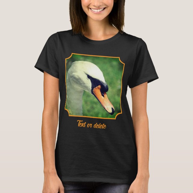 Regal White Swan Nature Personalized T-Shirt (Front)