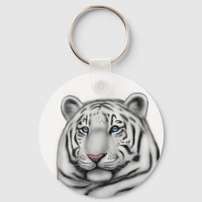 Regal White Tiger Keychain (Front)