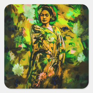 Regal Woman Square Sticker