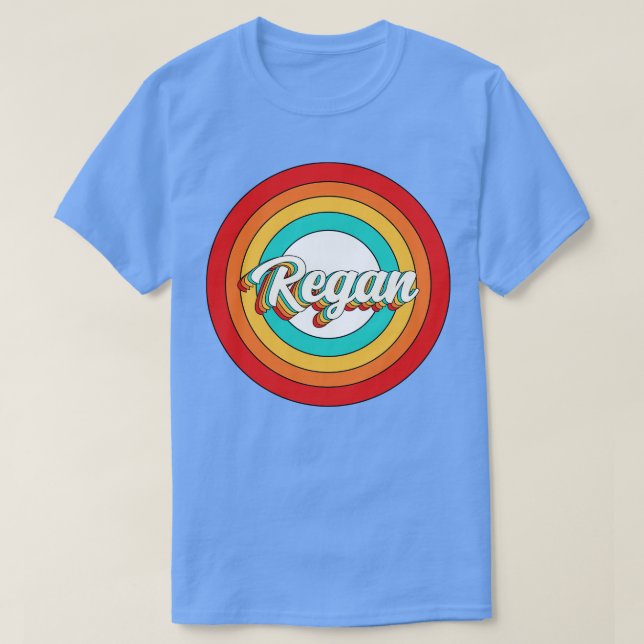 Regan Name Shirt Vintage Regan Circle (Design Front)