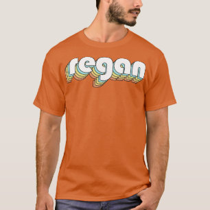 Regan Retro Rainbow Typography Faded Style T-Shirt
