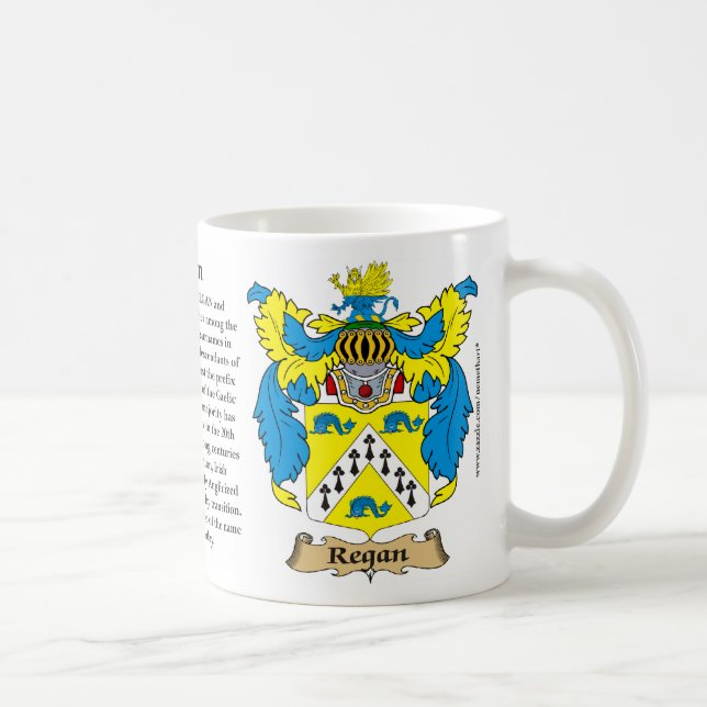 Regan, the Origin, the Meaning and the Crest Mug (Right)