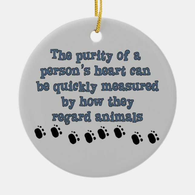 Regard Animals Ceramic Tree Decoration (Front)