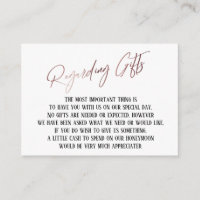 Regarding Gifts Modern Rose Gold Handwriting