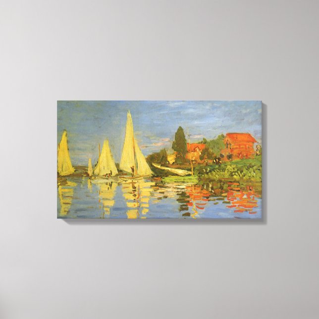 Regatta at Argenteuil by Claude Monet Canvas Print (Front)