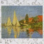 Regatta at Argenteuil by Claude Monet Jigsaw Puzzle<br><div class="desc">Regatta at Argenteuil (1872) by Claude Monet is a vintage impressionism fine art nautical painting. You can see the reflection of the sailboats in the lake water. A maritime seascape with a yacht or boat race on a sunny summer season day. About the artist: Claude Monet (1840-1926) was a founder...</div>