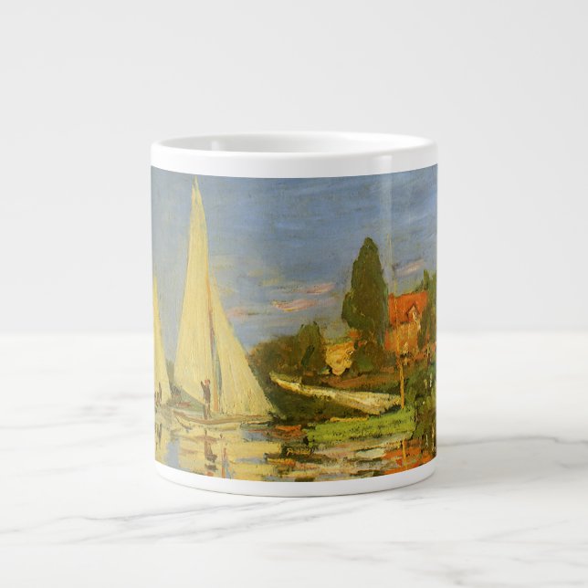 Regatta at Argenteuil by Claude Monet Large Coffee Mug (Front)