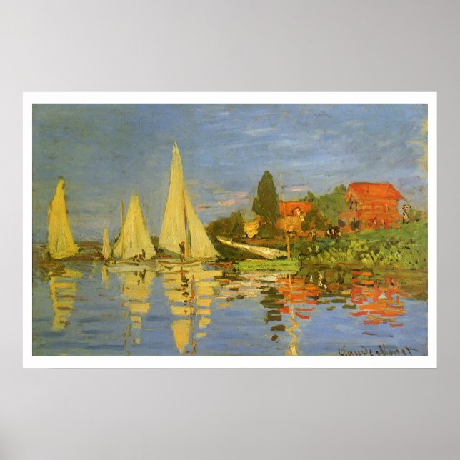 Regatta at Argenteuil by Claude Monet Poster (Front)