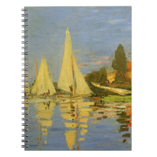 Regatta at Argenteuil by Claude Monet Spiral Notebook