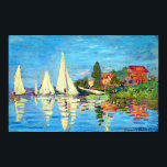 Regatta At Argenteuil, Claude Monet Poster<br><div class="desc">Regatta At Argenteuil by French Impressionist artist,   Claude Monet,  in 1873. Claude Monet was one of the founders of French impressionism painting.</div>