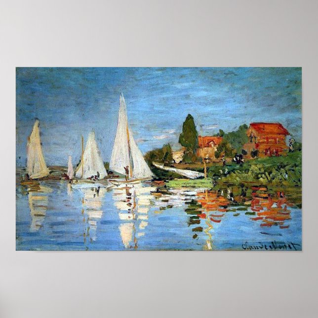 Regatta At Argenteuil, Claude Monet Print (Front)