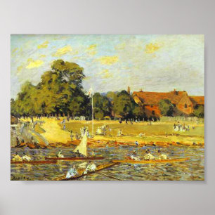 Regatta at Hampton Court Alfred Sisley Poster