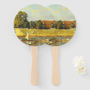 Regatta at Hampton Court Alfred Sisley Poster Hand Fan