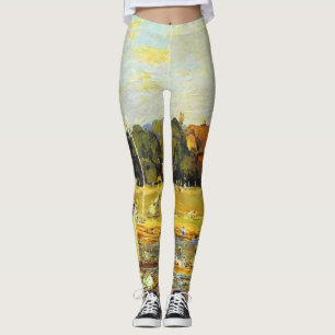 Regatta at Hampton Court Alfred Sisley Poster Leggings