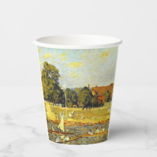 Regatta at Hampton Court Alfred Sisley Poster Paper Cups