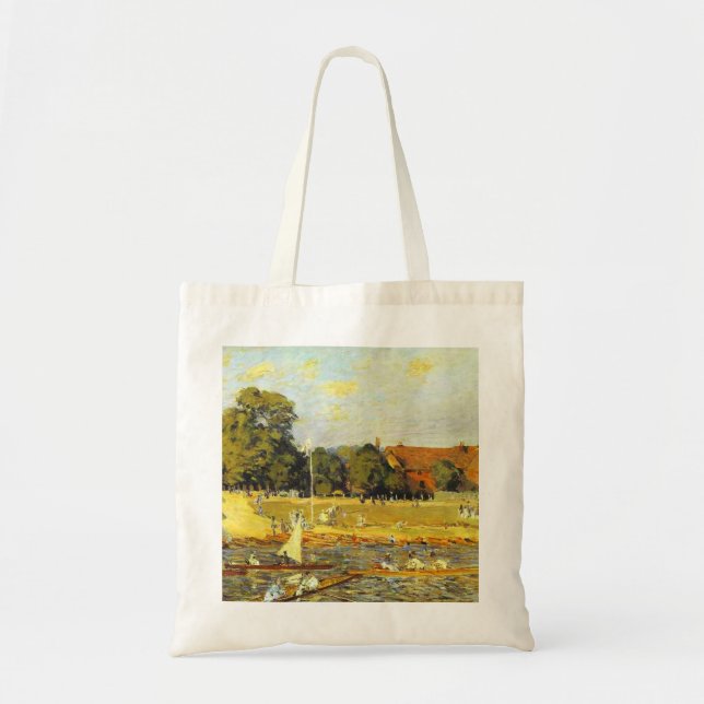 Regatta at Hampton Court Alfred Sisley Poster Tote Bag (Front)