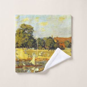 Regatta at Hampton Court Alfred Sisley Poster Wash Cloth