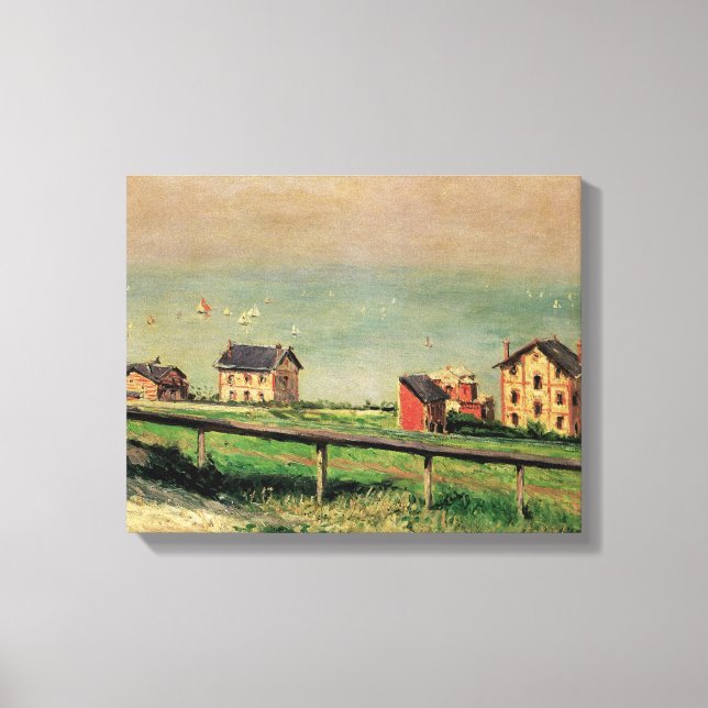 Regatta at Villerville by Gustave Caillebotte Canvas Print (Front)