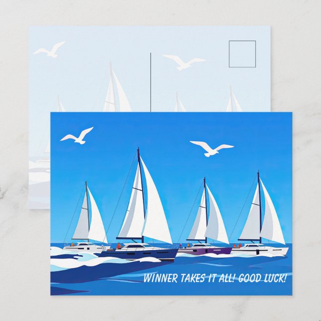 Regatta Boat Racing Postcard (Front/Back)
