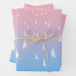 Regatta Boats on the Ocean   Wrapping Paper Sheet