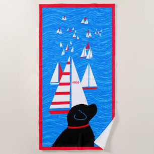 Regatta Day Black Dog Beach Towel