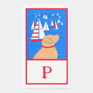 Regatta Day Yellow Dog Cloth Guest Towel Napkin