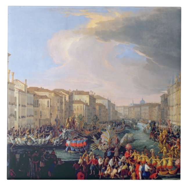 Regatta Held in Honour of Frederick VI of Denmark Tile (Front)