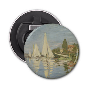 Regattas at Argenteuil, OIl Painting, Claude Monet Bottle Opener