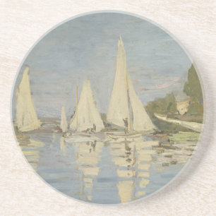 Regattas at Argenteuil, OIl Painting, Claude Monet Coaster