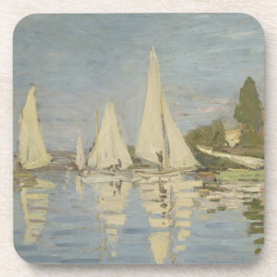 Regattas at Argenteuil, OIl Painting, Claude Monet Coaster